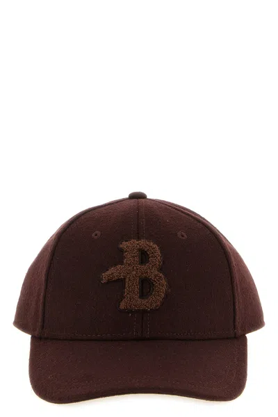 Ballantyne Monogram Patch Cap In Brown