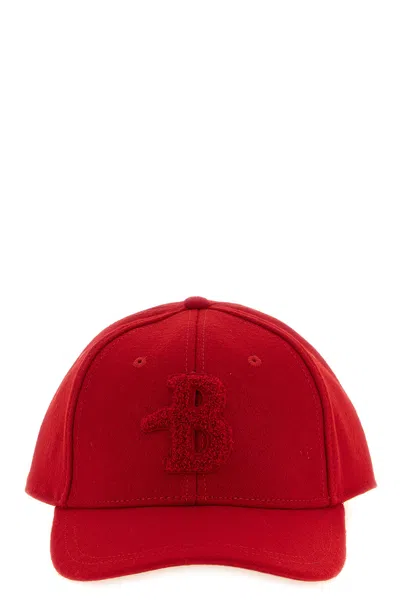 Ballantyne Baseball Cap With Monogram Patch In Red