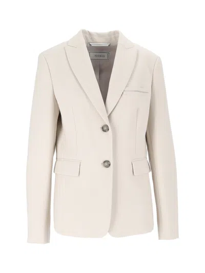 Peserico Single-breasted Notched-lapels Jacket In Multi