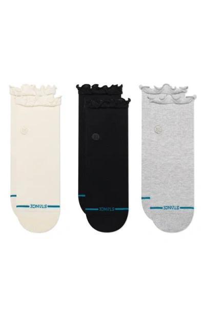 Stance Ruffle Icon Assorted 3-pack Quarter Socks In Multi
