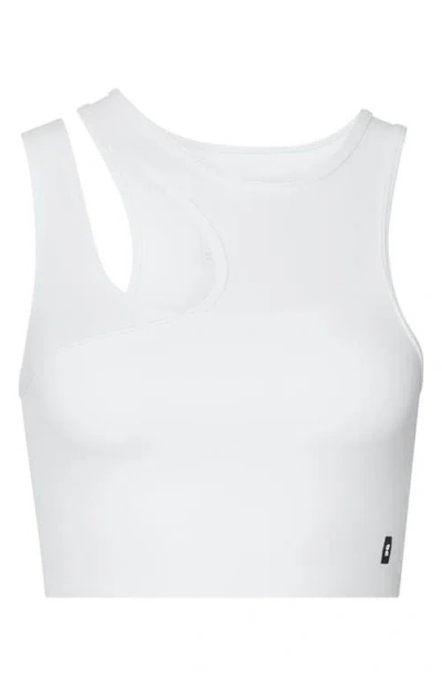 On Studio Asymmetric Crop Tank In White