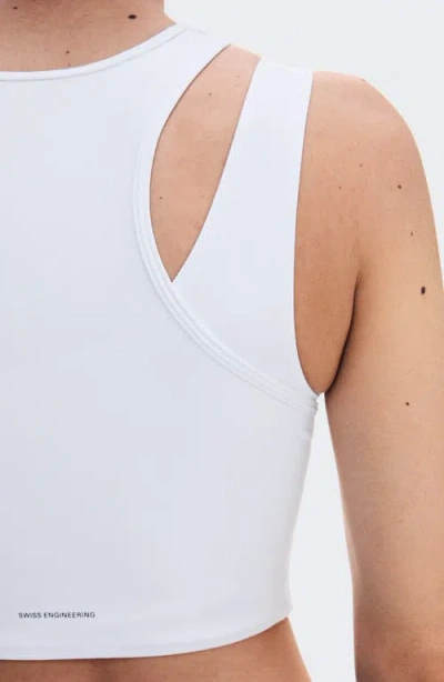 On Studio Asymmetric Crop Tank In White