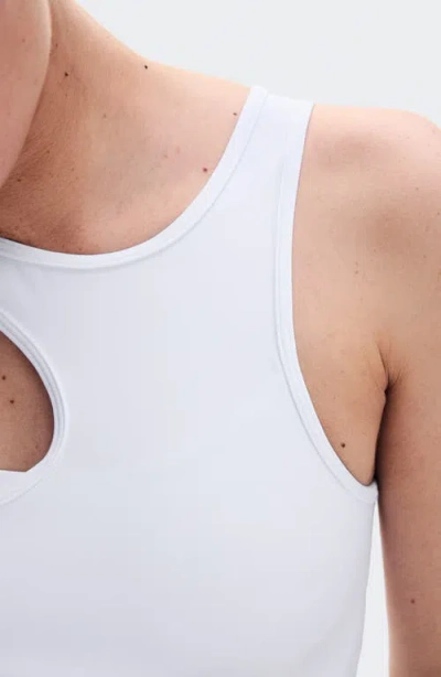 On Studio Asymmetric Crop Tank In White