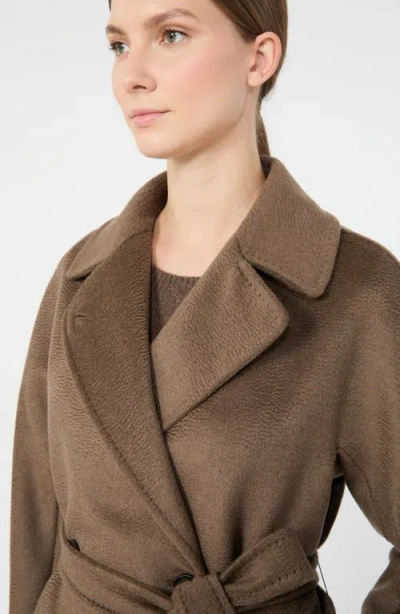 Weekend Max Mara Resina Virgin Wool Coat In Brown