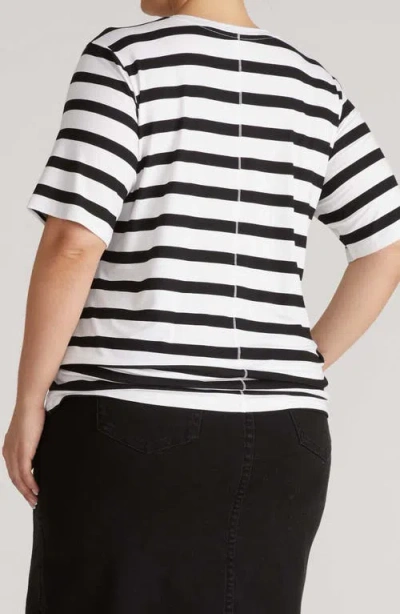 Universal Standard Maia Stripe T-shirt In Multi