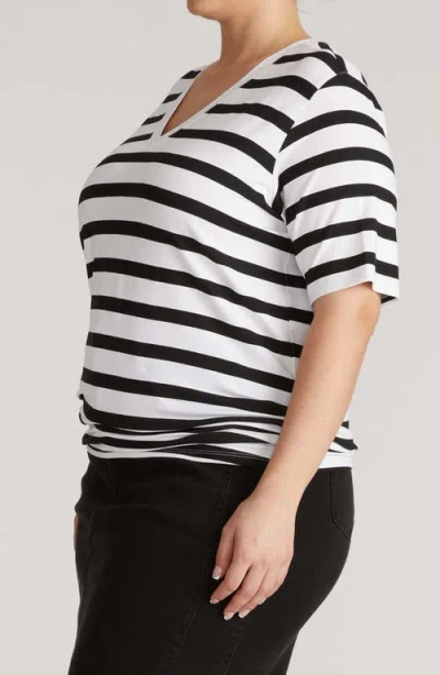Universal Standard Maia Stripe T-shirt In Multi