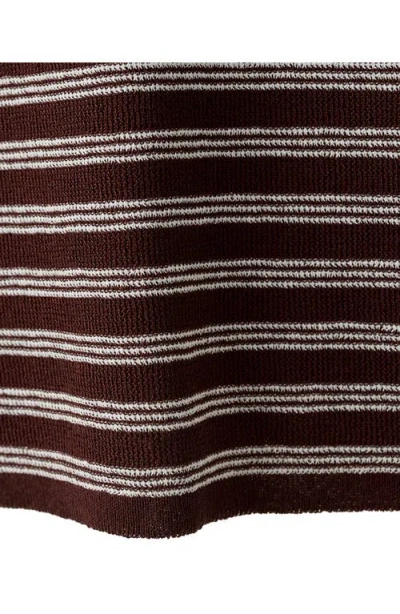 Mango Striped Ribbed Short Sleeve Sweater In Multi
