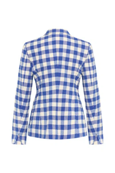 Maison Common Vichy Blazer With Application In Multi