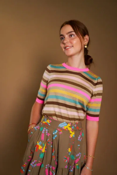 Maison Common Light Weight Striped Pullover In Multi