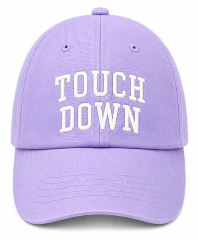 Bits & Bows Touch Down Bow Baseball Hat In Purple