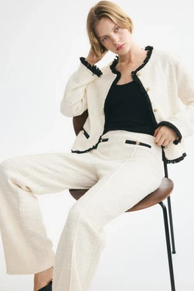 H&m Pull-on Bouclé-knit Pants In Multi