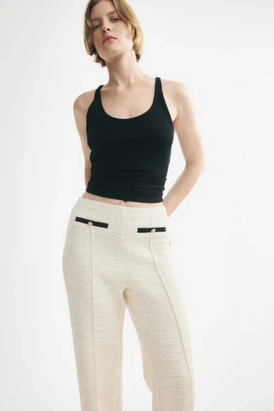 H&m Pull-on Bouclé-knit Pants In Multi