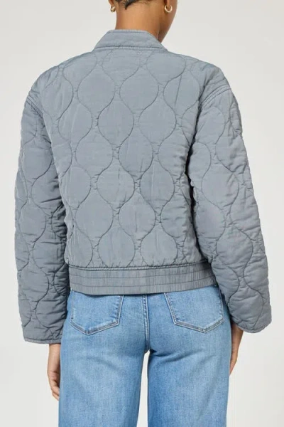 Dear John Maverick Zip Front Quilted Jacket In Blue