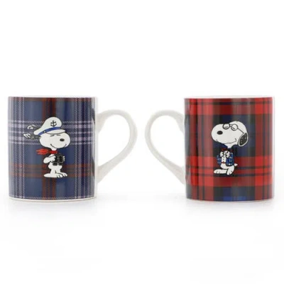 Peanuts 4 Piece 19 Ounce Stoneware Assorted Mug Set In Multi