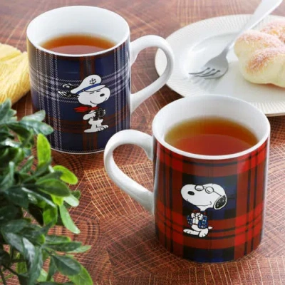 Peanuts 4 Piece 19 Ounce Stoneware Assorted Mug Set In Multi