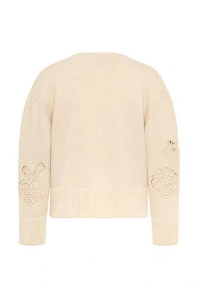 Maison Common Cotton Pullover With Embroidery In Sand
