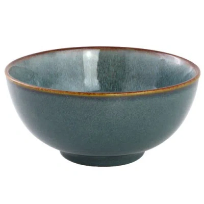 Elama 18 Piece Stoneware Dinnerware Set In Blue