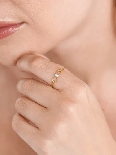 Devata Infinity Marquise Lab Grown Diamond Ring In Gold