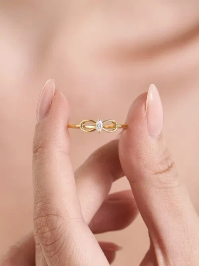 Devata Infinity Marquise Lab Grown Diamond Ring In Gold