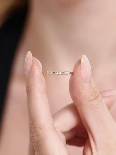 Devata Triple Cluster Lab Grown Diamond Ring In Gold