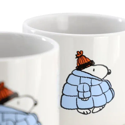 Peanuts 4 Piece 19 Ounce Stackable Stoneware Mug Set In Multi