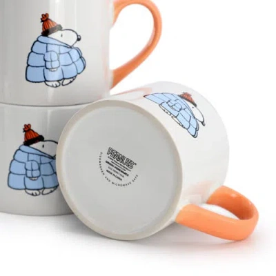 Peanuts 4 Piece 19 Ounce Stackable Stoneware Mug Set In Multi