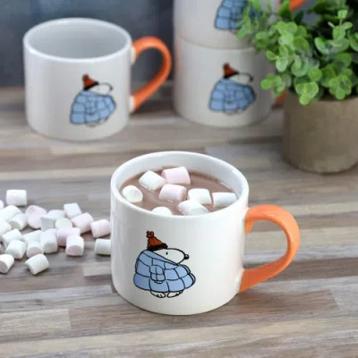 Peanuts 4 Piece 19 Ounce Stackable Stoneware Mug Set In Multi