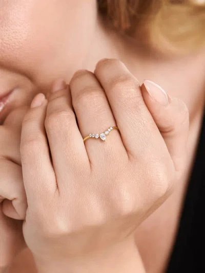 Devata Tiara Lab Grown Diamond Ring In Gold