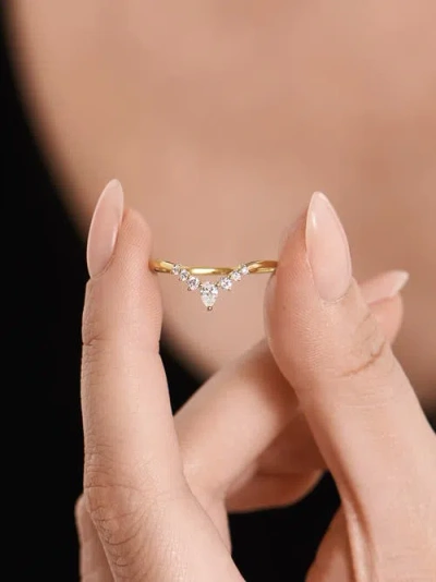 Devata Tiara Lab Grown Diamond Ring In Gold