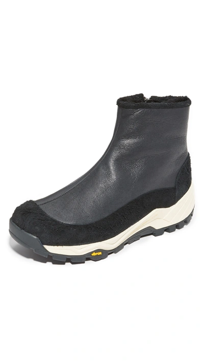 Our Legacy Bear Foot Shearling Zip Boots In Black
