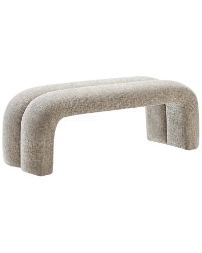 Modway Dax 50.5 Chenille Upholstered Accent Bench In Gray