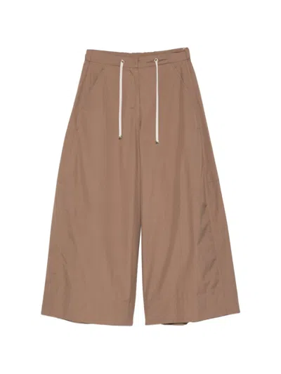 S Max Mara Cotton Wide-leg Trousers In Multi