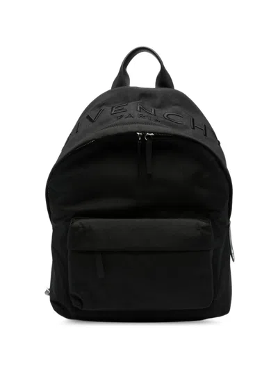 Givenchy Logo-embossed Nylon Backpack In Black