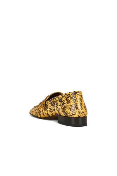 Dries Van Noten Snakeskin-effect Leather Loafers In Yellow