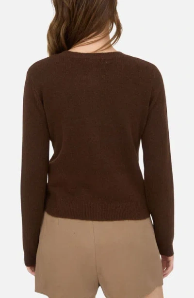 Blu Pepper Button Down Cardigan In Brown