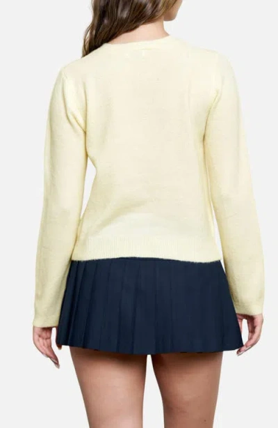 Blu Pepper Button Down Cardigan In Yellow