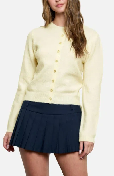Blu Pepper Button Down Cardigan In Yellow