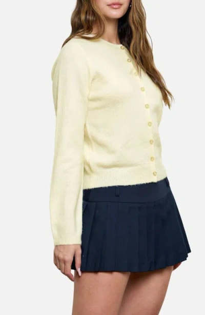 Blu Pepper Button Down Cardigan In Yellow