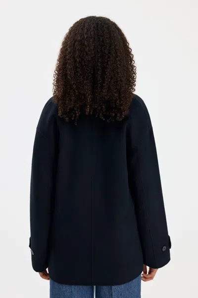 Filippa K Audrey Wool Doublé Jacket In Navy
