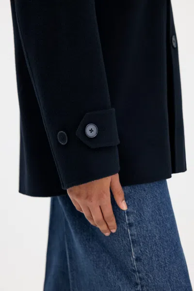 Filippa K Audrey Wool Doublé Jacket In Navy