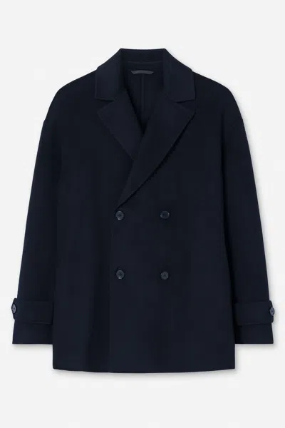 Filippa K Audrey Wool Doublé Jacket In Navy