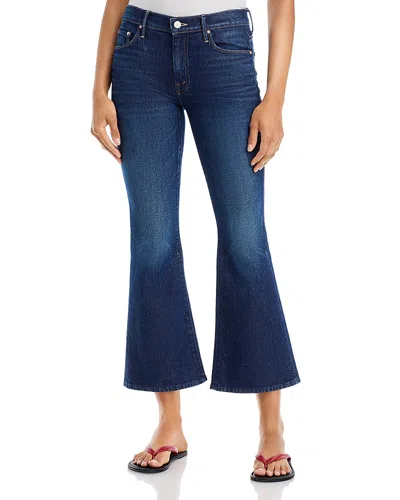 Mother The Weekender Mid Rise Flared Jeans In Kicks And Riffs In Blue