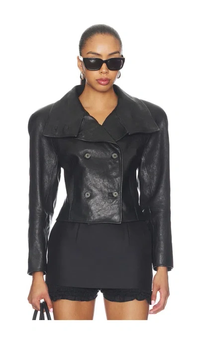 Magda Butrym Leather 04 Jacket In Yellow
