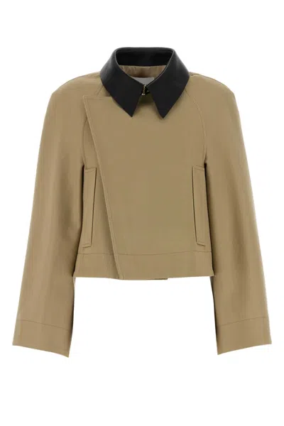 Givenchy A-line Cocoon Sleeve Jacket In Brown