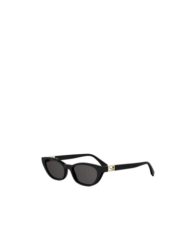 Fendi Eyewear Rectangular-frame Sunglasses In Black