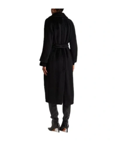 Max Mara Minimalist Long Coat In Black