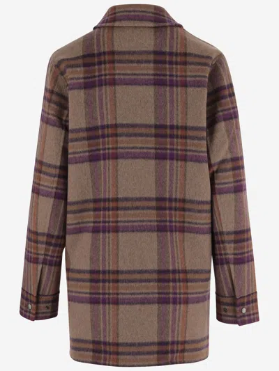 Woolrich Double-face Oversized Coat In Multi-color
