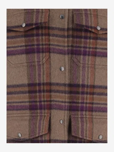 Woolrich Double-face Oversized Coat In Multi-color