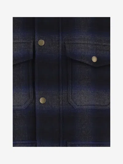 Woolrich Multi Check Pattern Wool-blend Flap Pockets Shirt In Multi