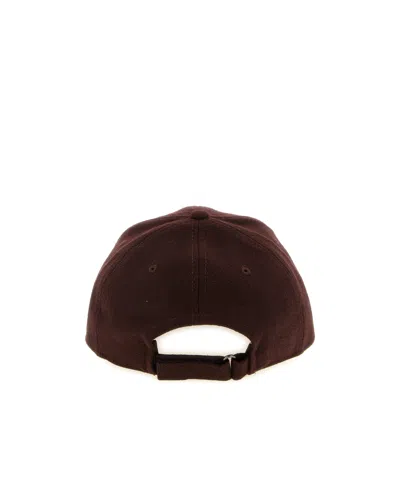 Ballantyne Monogram Patch Cap In Burgundy